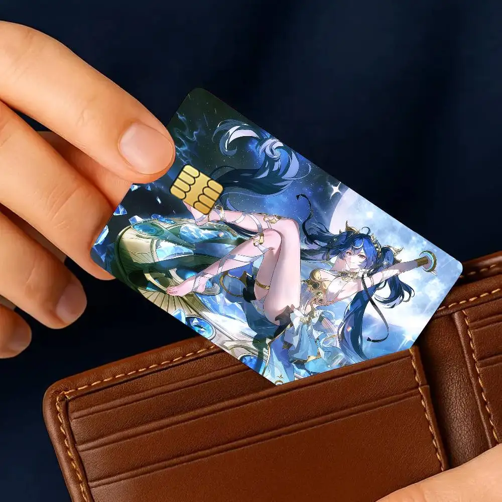 Wuthering Wave Luno Credit Card for Bank Debit Decorative Protection 4PCS Anti-scratch Waterproof Stickers Bus Subway Library