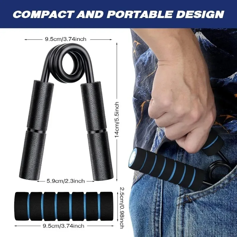 50LB-300LB Strengthener Finger Exerciser Grip Strength Muscle Arms Trainer Recovery Wrist Gym Equipment Metal Hand Gripper