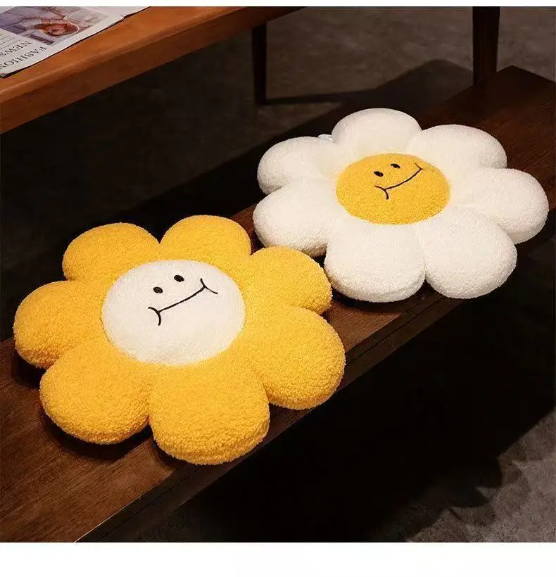 Sonnenblumen-Kissen für Sofa, Wohnzimmer, Boden, Blumenfenster, Blütenblatt-Rückenlehne, Luxuriöses Kopfteil-Kissen, Kindersitzkissen – Detail 15