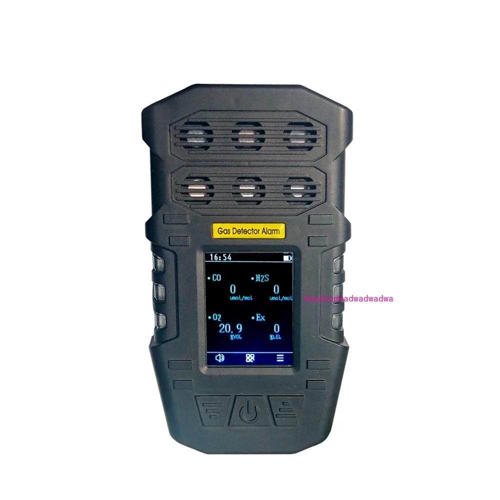 S318 Portable Multi-Gas Detector O2/CO/H2S/SO2/NH3/NO2 6 in 1 Gas Analyzer with Sound and Light Alarm