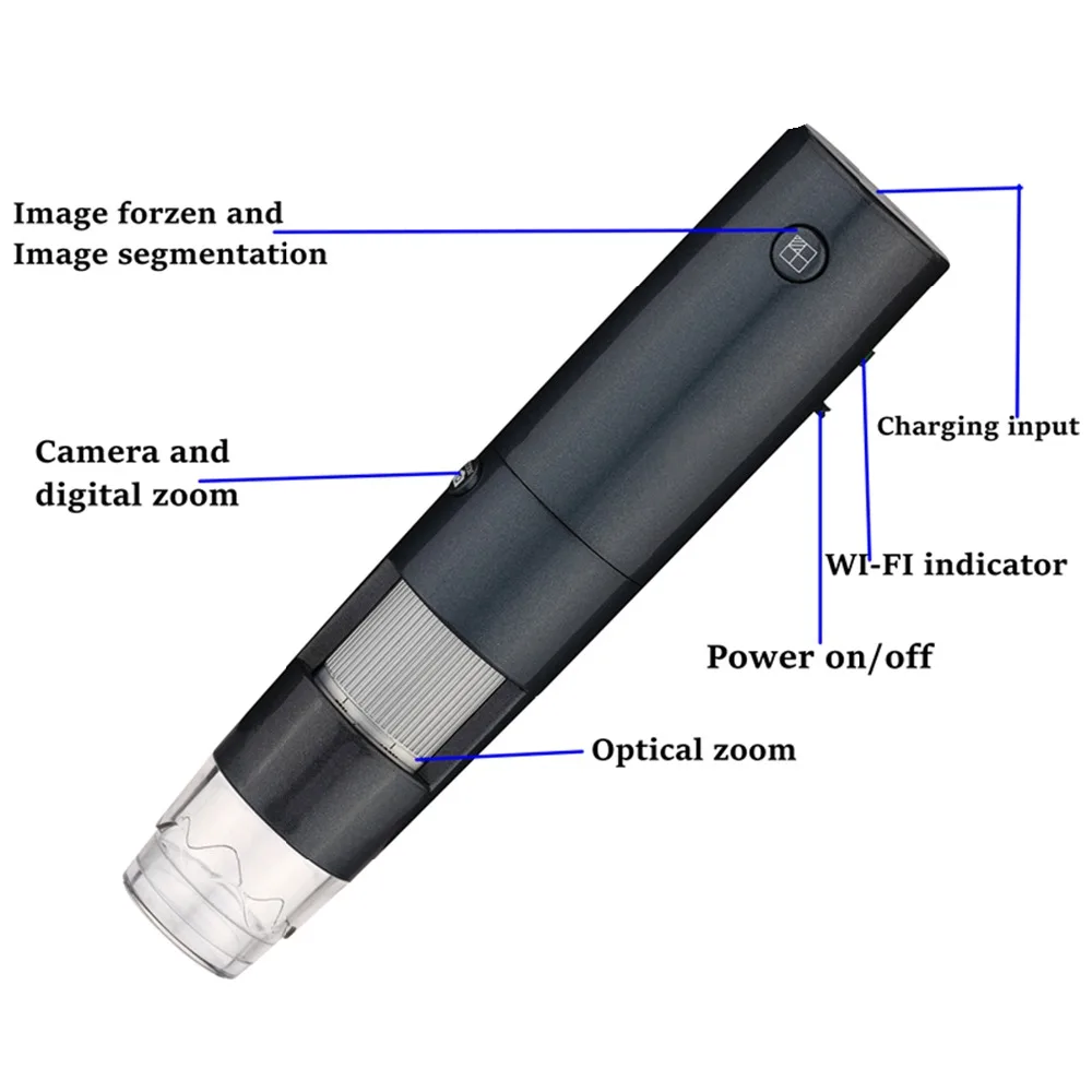 Adjustable Magnification 600x Digital Magnifying Glass With 8 Led Light for Factory Price