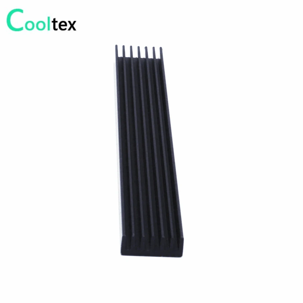 (5pcs/lot) 100x14x6mm Aluminum heatsink radiator heat sink Black Anodized  for LED Electronic cooler cooling