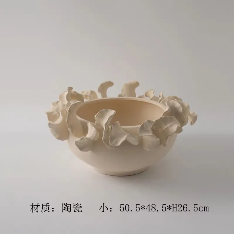 Moderne handstrukturierte Keramikvase von Wabi-Sabi