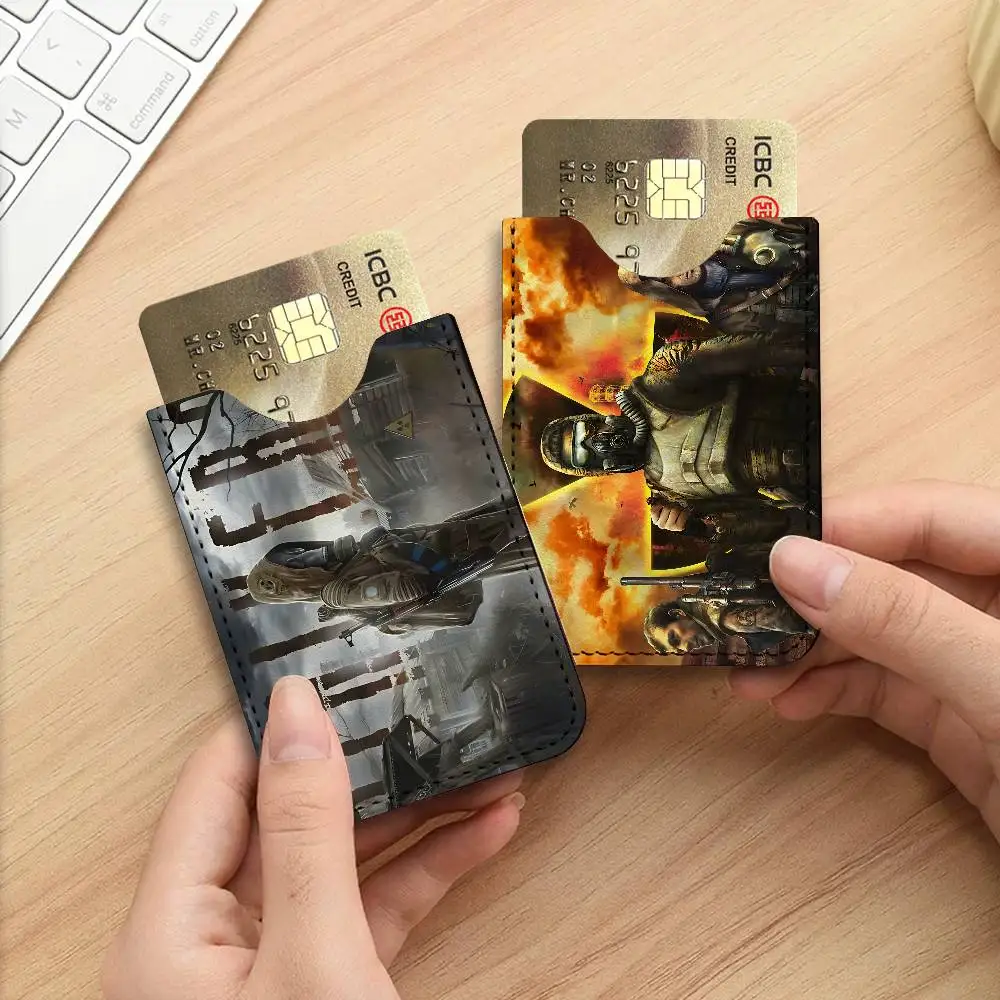 S-Stalker Game Anime Light Soft Leather Mini Card Holder, Ultra Slim Credit Card Wallet for Unisex Pocket Card Storage