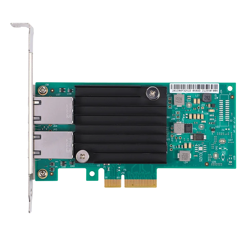 XikeStor PCIE 10G Dual RJ45 Ports network Card Intel X550 Chip PCIE X4 Slot NIC Support 10G/5G/2.5G/1G Speed