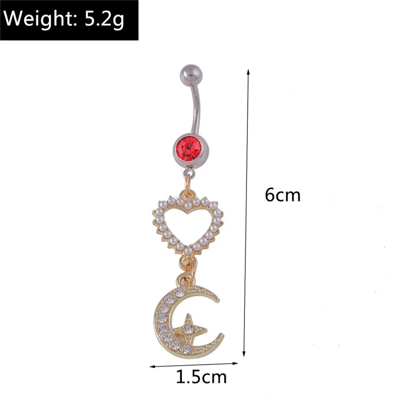 Aihua Steampunk schwarz hohl Kreuz baumeln Nabel Ring chirurgischen Stahl Bauchnabel Ring Gothic Piercing Ombligo Oreja Körpers chmuck – Detail 18