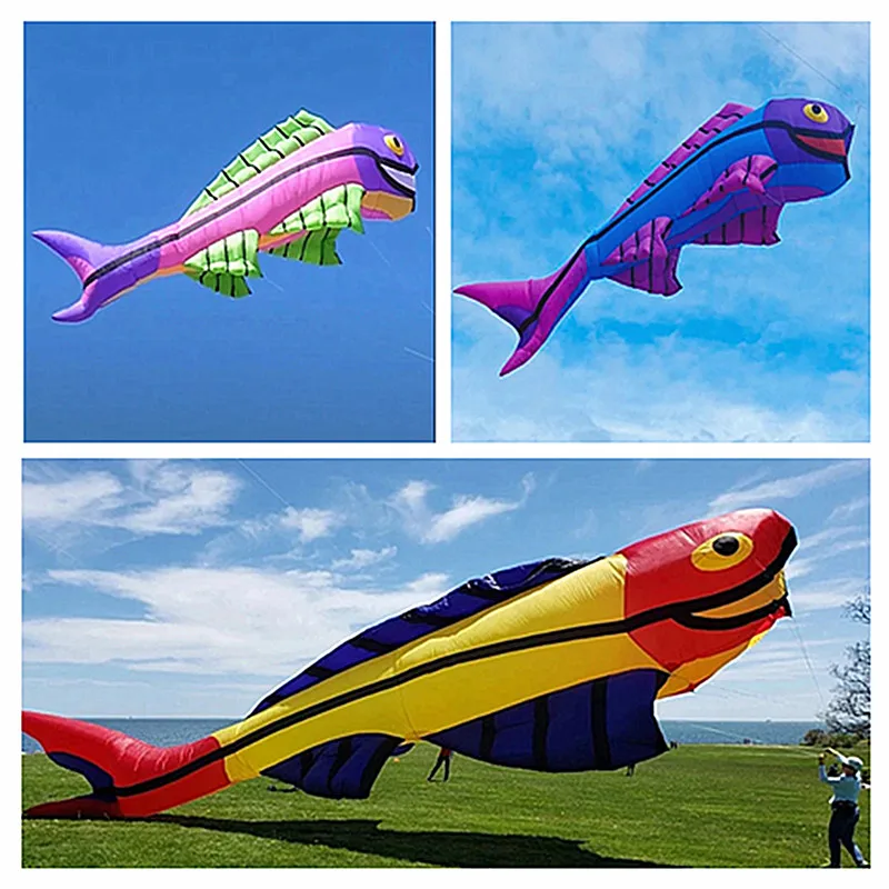 

Free shipping 7m fish kites flying for adults latawiec profesjonalny carrete cometa octopus reel cometas de viento grande fun