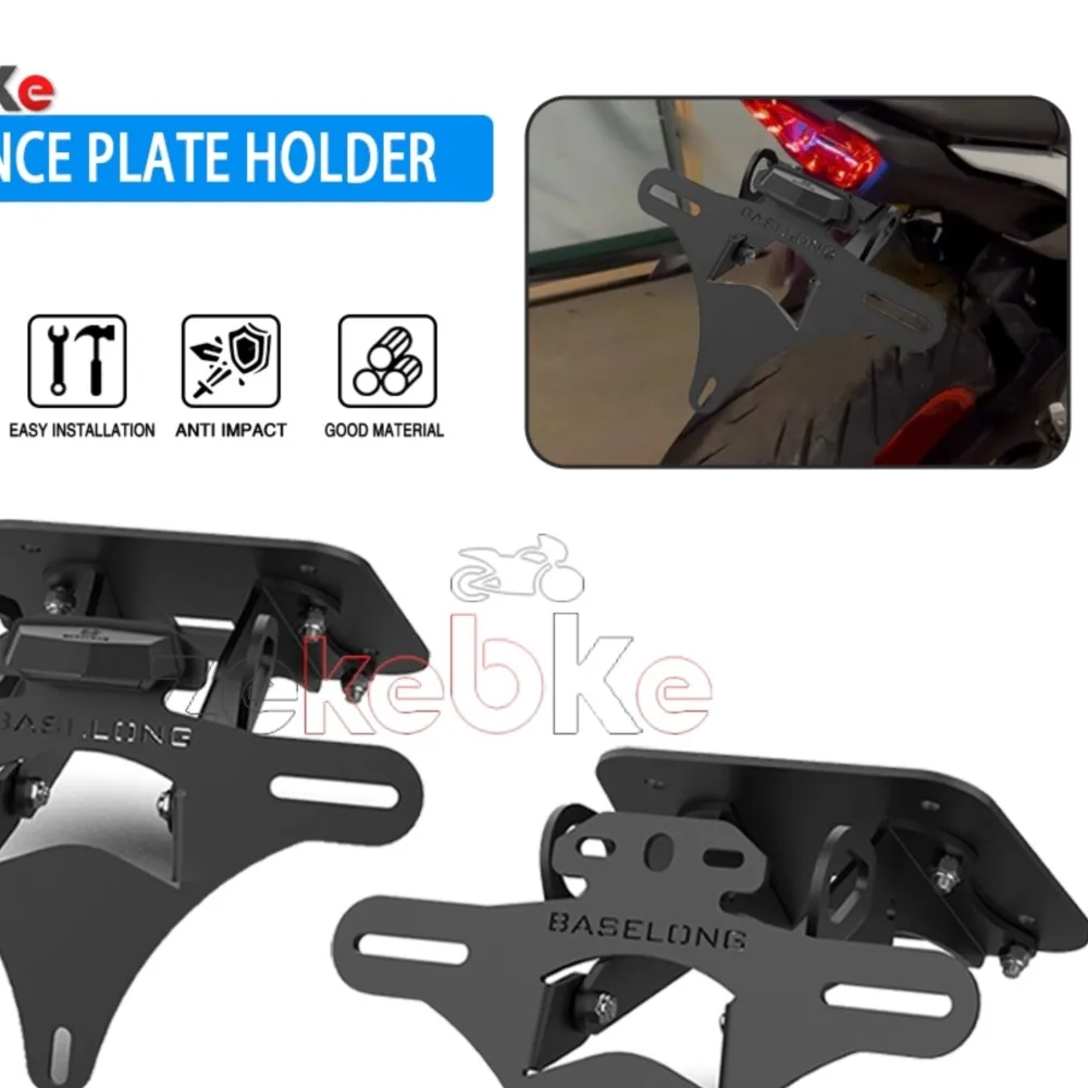 Led Light License Plate Frame Holder Bracket Tail Tidy Fender Eliminator FOR YAMAHA YZF R25 YZF R3 MT-03 MT-025 2014-2025-2026
