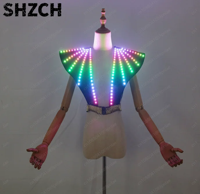 LED Women's Vest, Stage Gogo Performance Clothes, Annual Meeting KTV Fluorescent Atmosphere Clothes