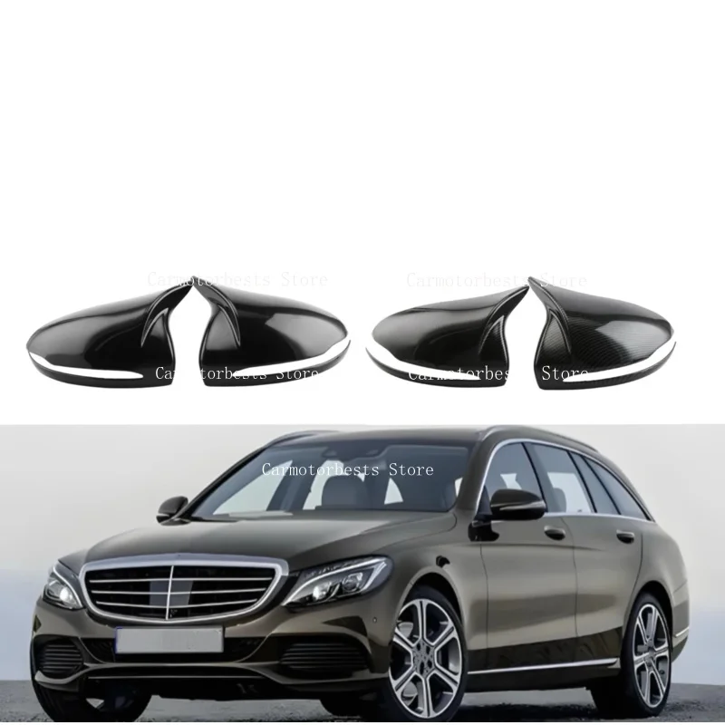 LHD Rearview Side Mirror Cover For Mercedes-Benz E GLC S C Class W205 W213 X253 W222 W238 Wing Cap Exterior Door Rear View Trim