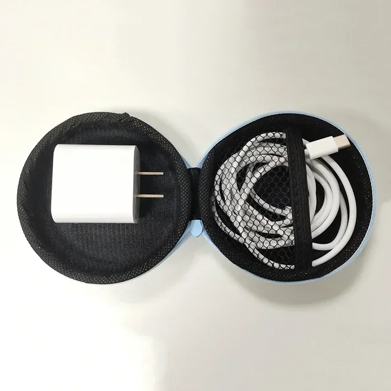 مرحبا كيتي كابل شاحن حقيبة التخزين سانريو الكرتون Miniso مربع مستدير سماعة الهاتف كابل نقل بيانات USB صندوق تخزين حامي