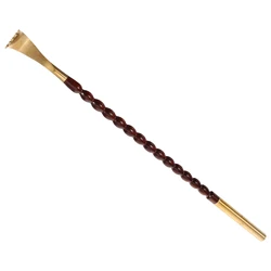 Scratching Ergonomic Design Back Scratcher Wooden Massage Tool Brass Foot Handheld