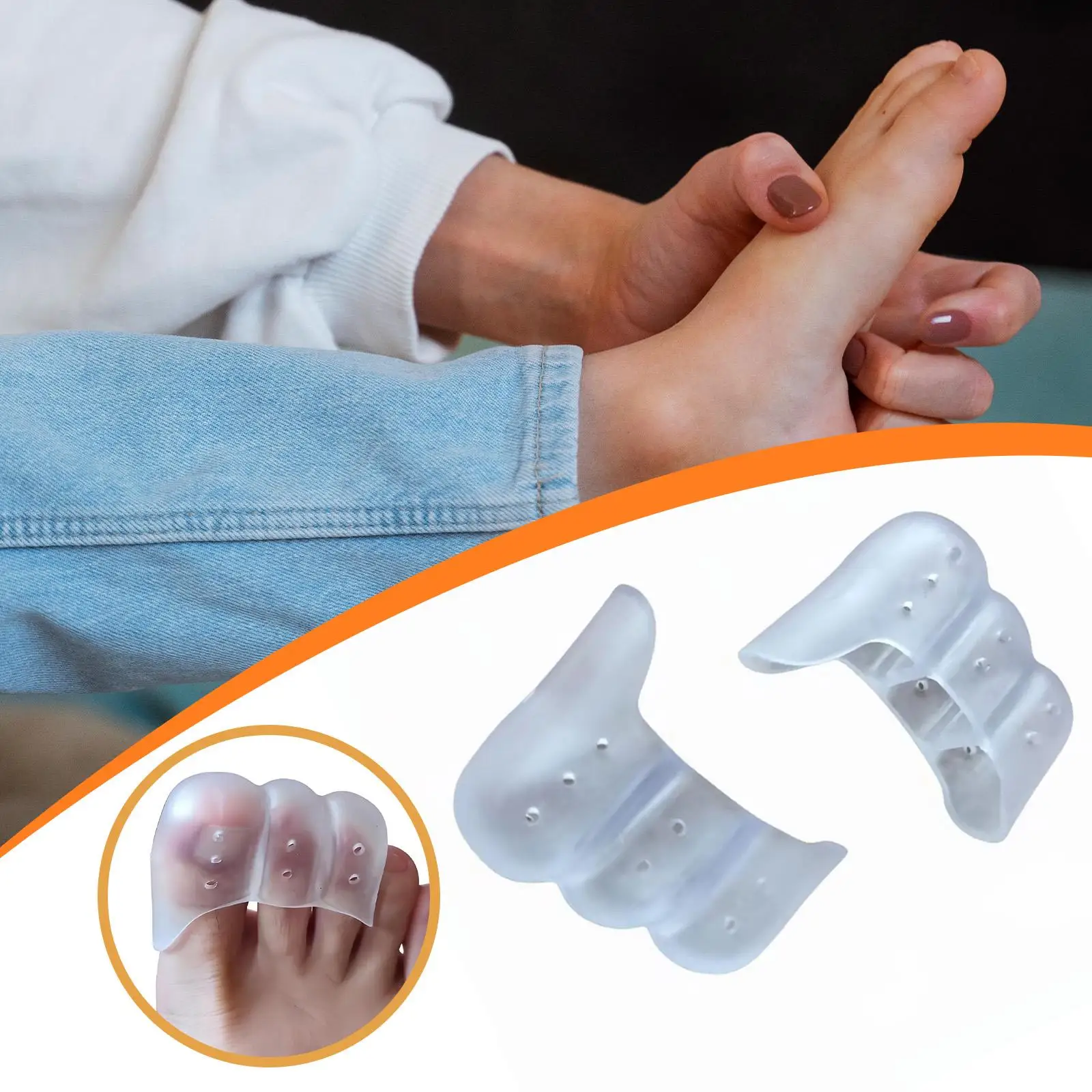 Waterproof SEBS Toe Protectors Three Holes Design Toe Caps for Women Men Suitable for All Shoes