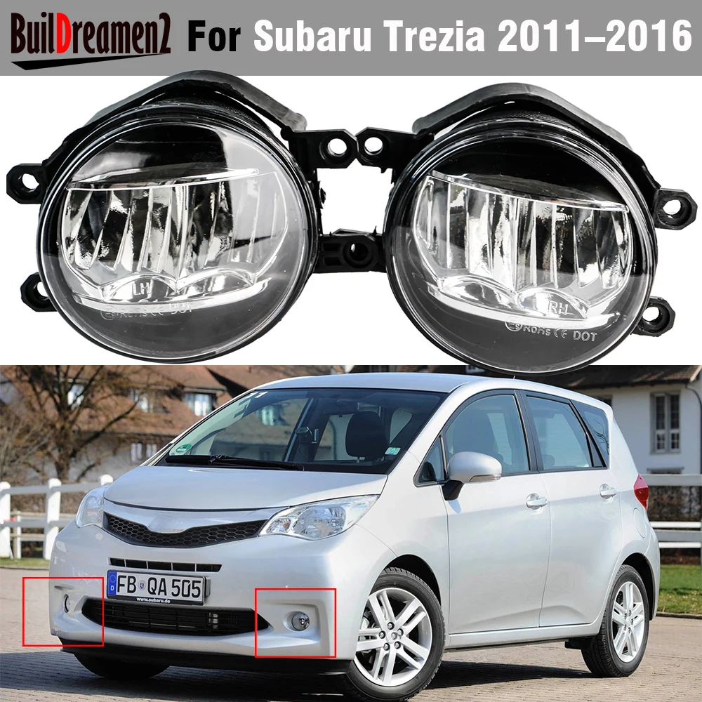 2 X LED Fog Light H11 Canbus Car Left + Right Fog Lamp Assembly For Subaru Trezia Hatchback 2011 2012 2013 2014 2015 2016