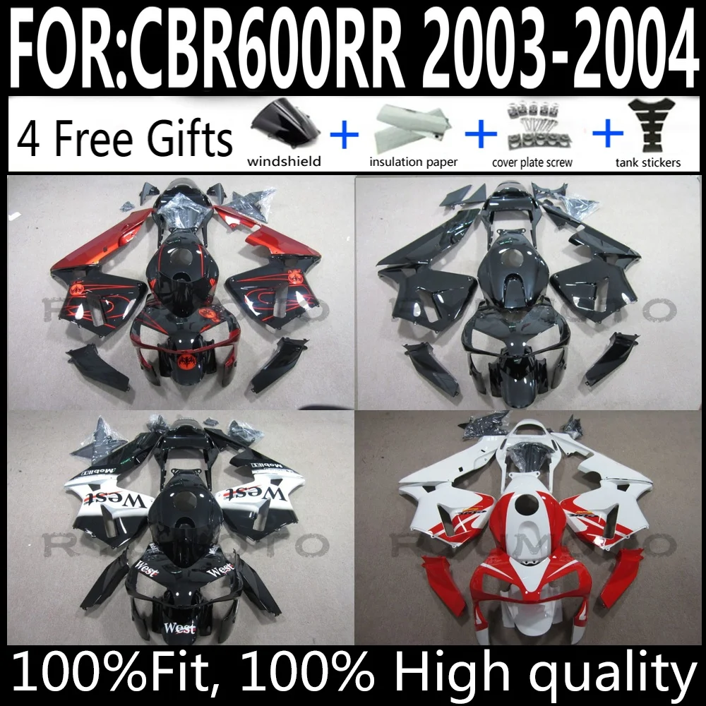 

Injection Molded ABS Fairing Kit For Honda CBR600RR 2003 2004 Bodywork Cowling Set High Quality Factory Direct Fitment