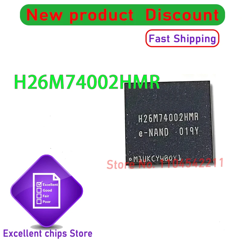 1 unids/lote Original nuevo H26M74002HMR H26M74002 BGA153 EMMC 64GB en Stock