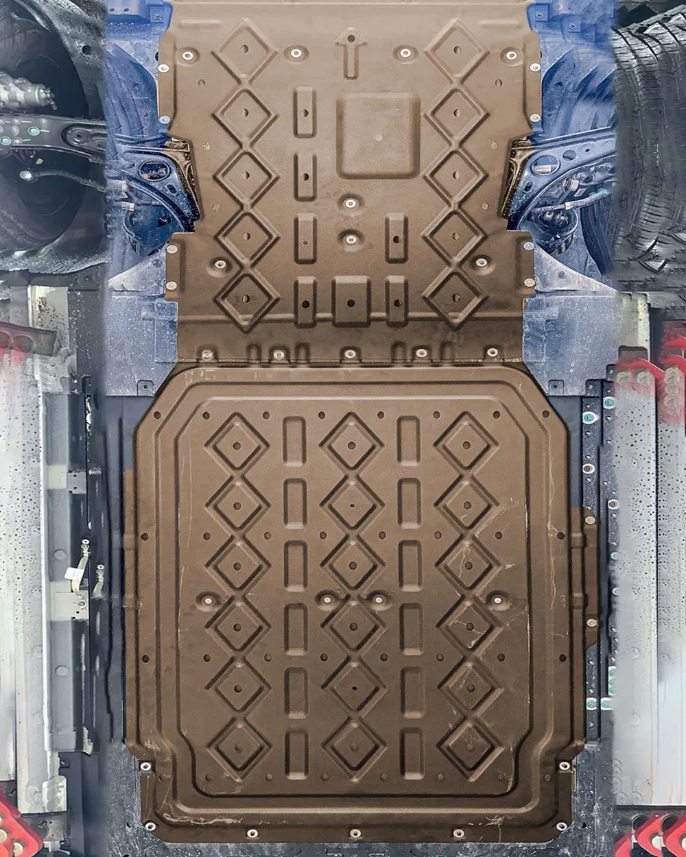 Pelindung bawah motor baterai untuk BYD YUAN UP 2024-2025 301KM 401KM, suku cadang mobil, aksesoris untuk mobil, alat-alat