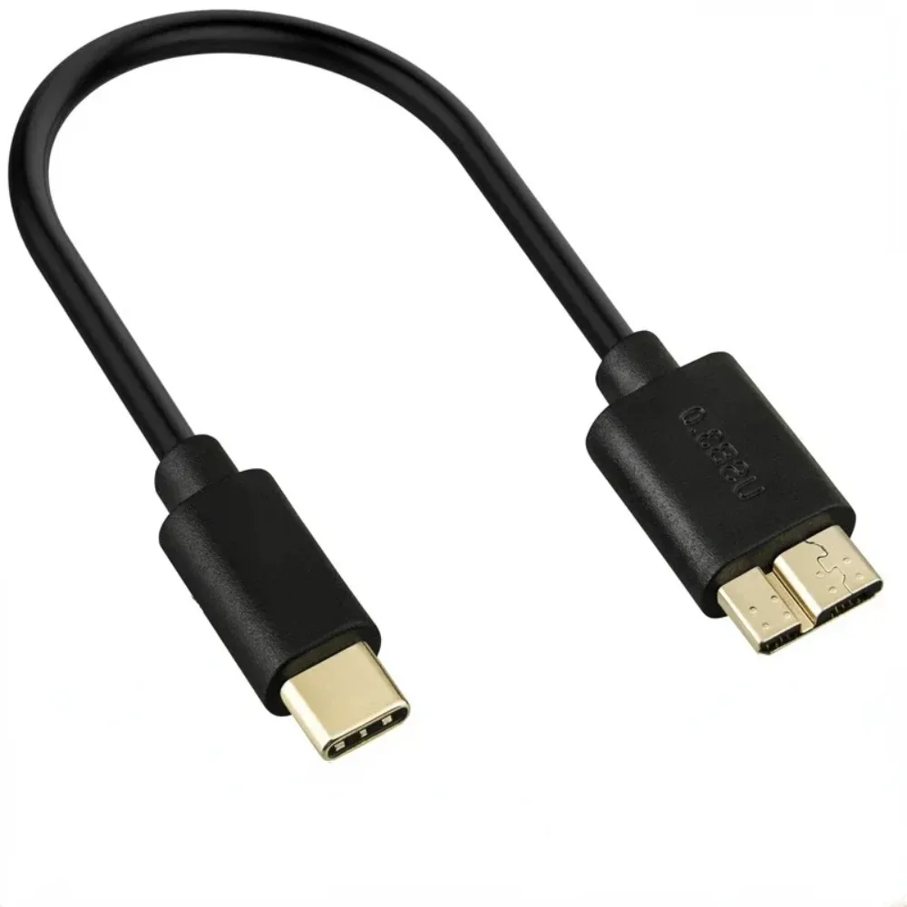 Cable USB C 3.1 a Micro B 3.0 de 5 Gbps para Samsung S5 Note3, Cable de Transferencia de Datos para Disco Duro Externo HDD SSD de 2.5 Pulgadas para Laptop y Tablet