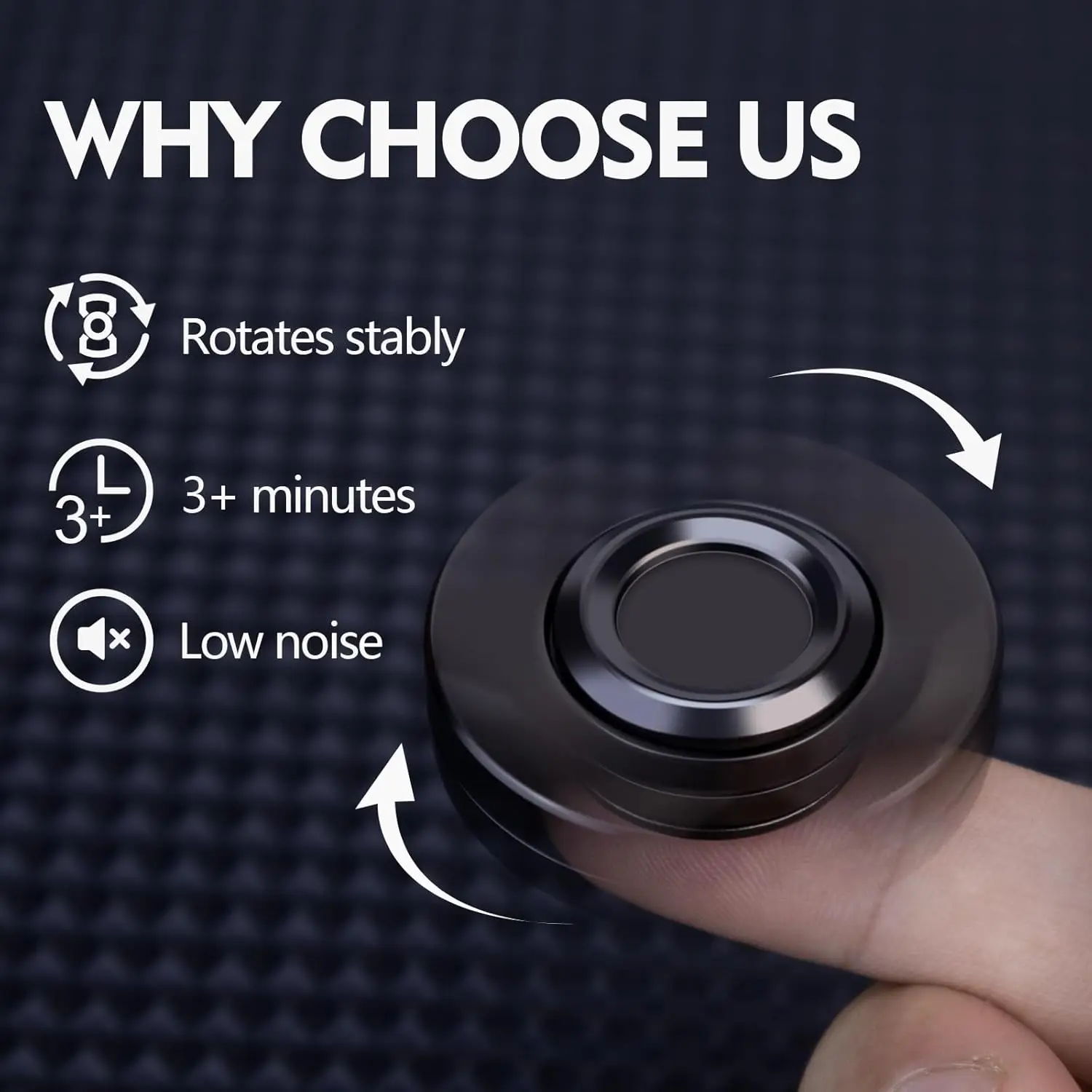 3-in-1 Fidget-Spielzeug: Spinner, Slider, Clicker. Magnetisches Edelstahllager. Stabiler Spin. Ostergeschenk. – Detail 4