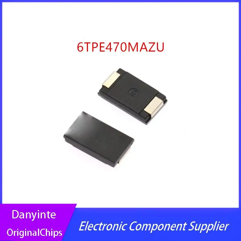 NEW Original 300PCS/LOT  6TPE470MAZU  470UF 6V 470-6 470 6 6.3V SMD Tantalum Capacitor Polymer  Type D black 7343