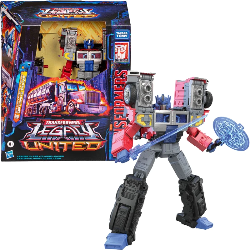 Hasbro Transformers Legacy Series: Leader G2 Universe Laser Optimus Prime mainan Model Anime Gfit figur Aksi