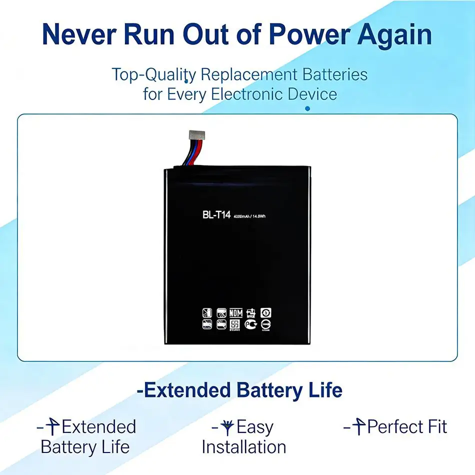 

Аккумулятор для планшетов LG G Pad F V480 V495 V496 V490 Gpad, премиум-класса, замена BL-T14, 4000 мАч