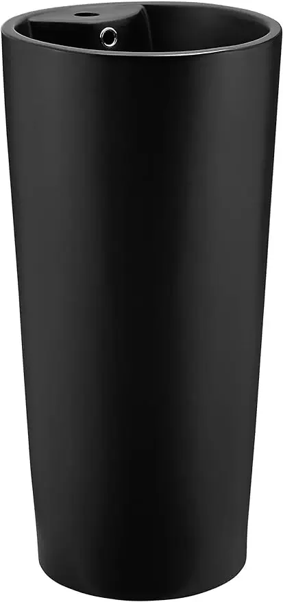 

Swiss Madison Monaco Circular Basin Pedestal sink (Matte Black)