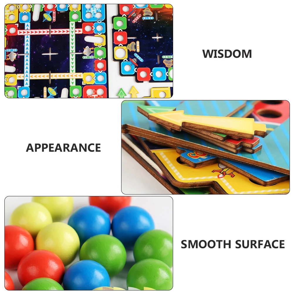 

Chess Wooden Travel Toys Board Game Kit Toddler Parent-child Interactive