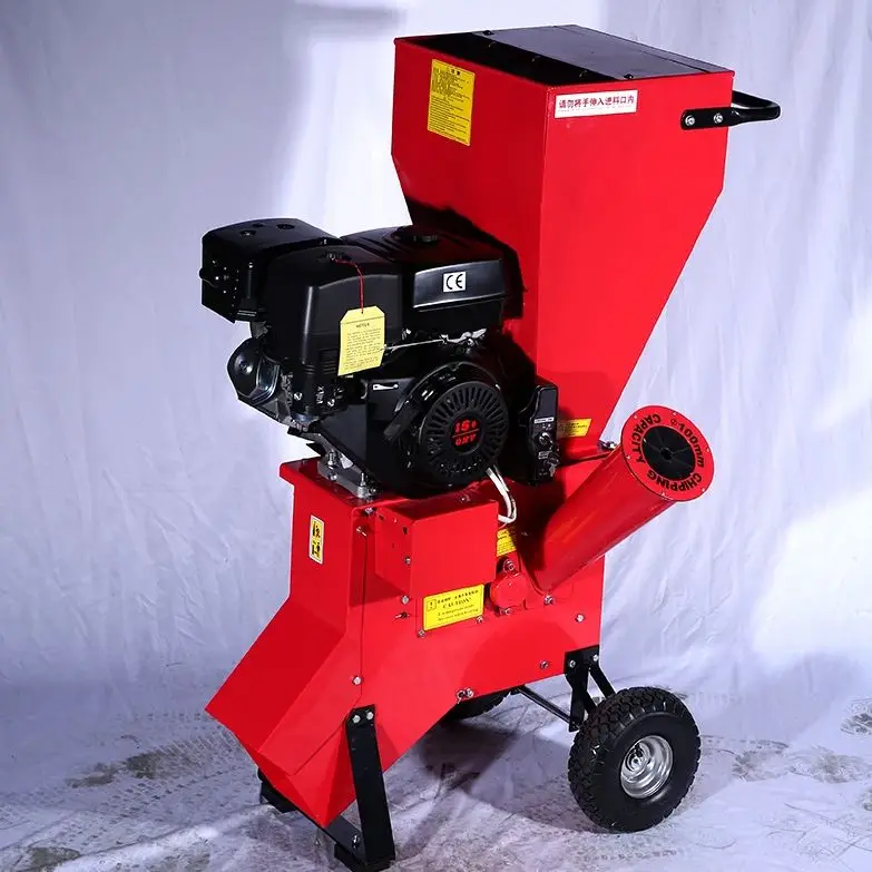 

Высокоскоростной портативный измельчитель древесины на бензине для сада, быстрый дробилка для веток