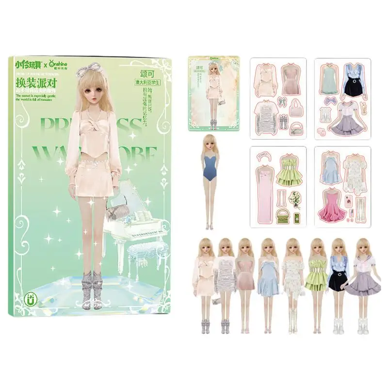 

Magnetic Dress up Dolls for Girls Pretend Play Dress up Doll Magnetic Stickers Travel Toys Magnet Stickers Dolls Play Set DIY