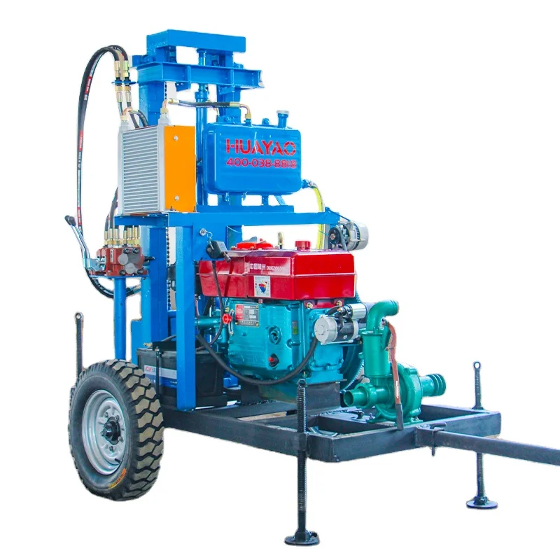100m 200m 250 Meters Depth Rock Drilling Machine Pdc Portable Water Well Drilling Rigs Bore Hole Well Drilling Rig