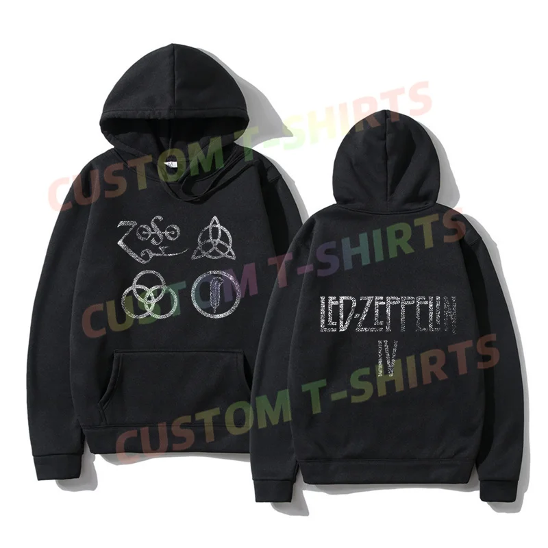 2024 Oversized Essential Men Leds IV Distressed Symbols By Zeppelin Hoodies Women Thermal Sportswear Long Sleeves Unisex S-3XL