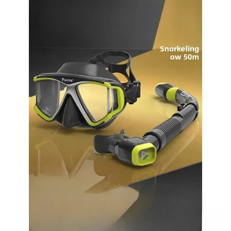 Anti Fog Scuba Diving Mask With Prescription Lenses Dry Snorkel Set For Adult Underwater Swimming Gear Clear Vision Equipment