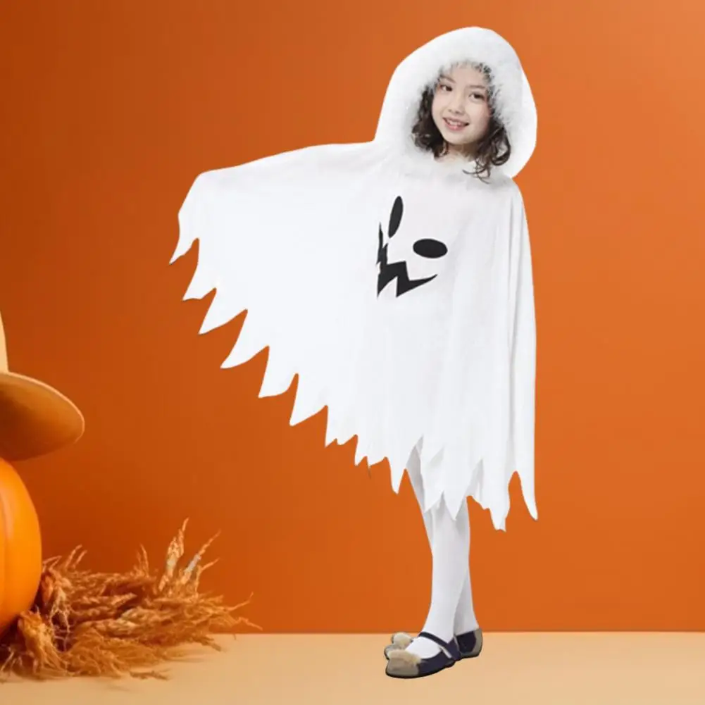 Jubah Berdandan Anak Jubah Halloween Anak dengan Tudung Mewah Lengan Kelelawar untuk Foto Pesta Cosplay Kostum Hantu Elf untuk Berhantu