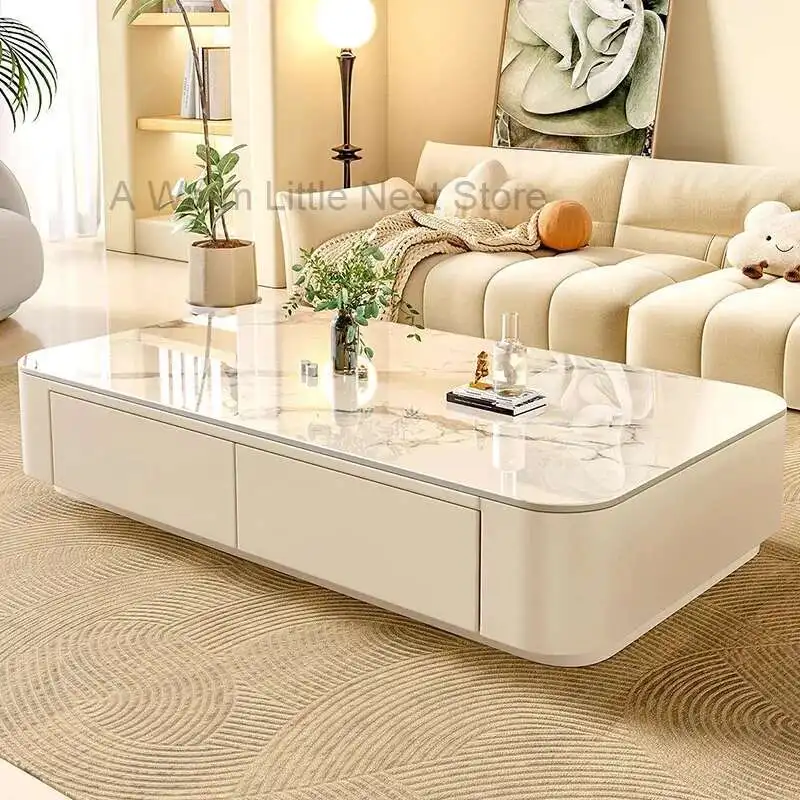 

Cheap Cute Coffee Table Clear Simple Designer Modern Luxury Decoration Side Table Writing Mesas Bajas Living Room Furniture