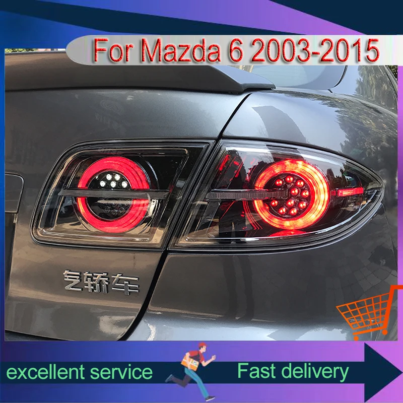 Car Styling for Mazda 6 Mazda6 2003-2015 Taillight Modified Fashion Style Auto Tail Lamp Reverse Automotive Tools Accessories