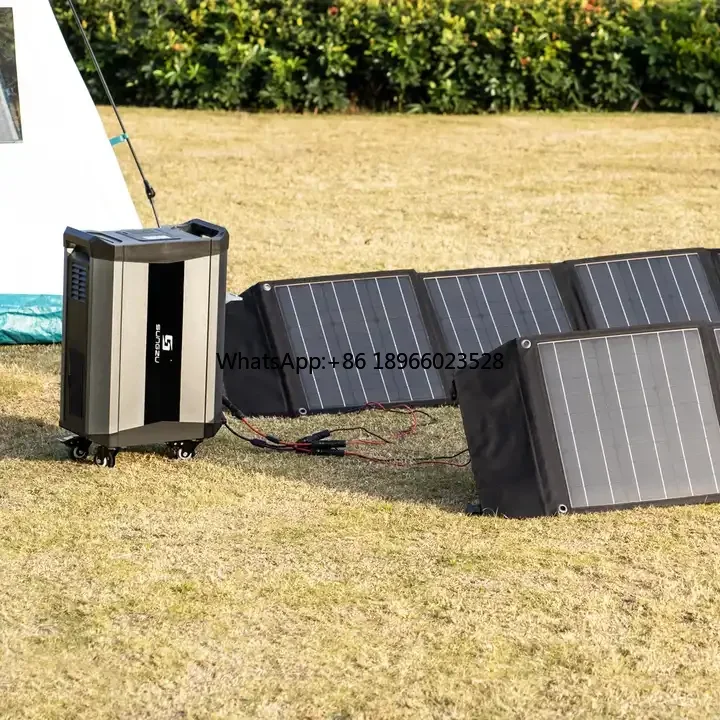 

2024 2500w solar energy storage LiFePO4 battery for outdoor and camping Emergency power supply withe 4 wheels easy to carry