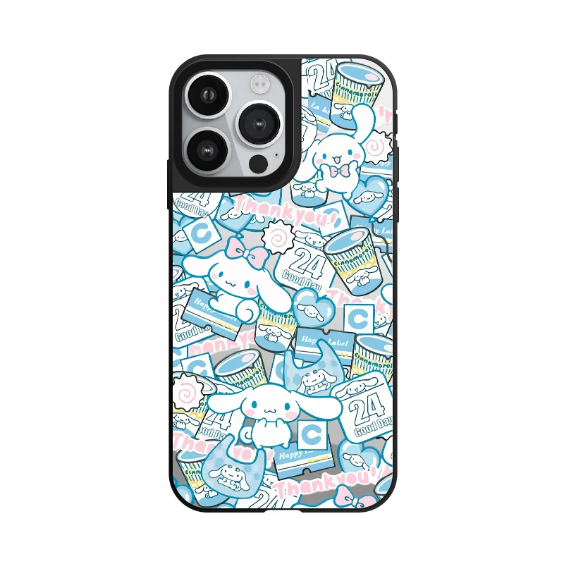 Sanrio Kuromi Keroppi Cinnamoroll fish Mirror Phone Case with MagSafe for iPhone 16 12 13 14 15 11 16 Pro Max Plus Drop-proof