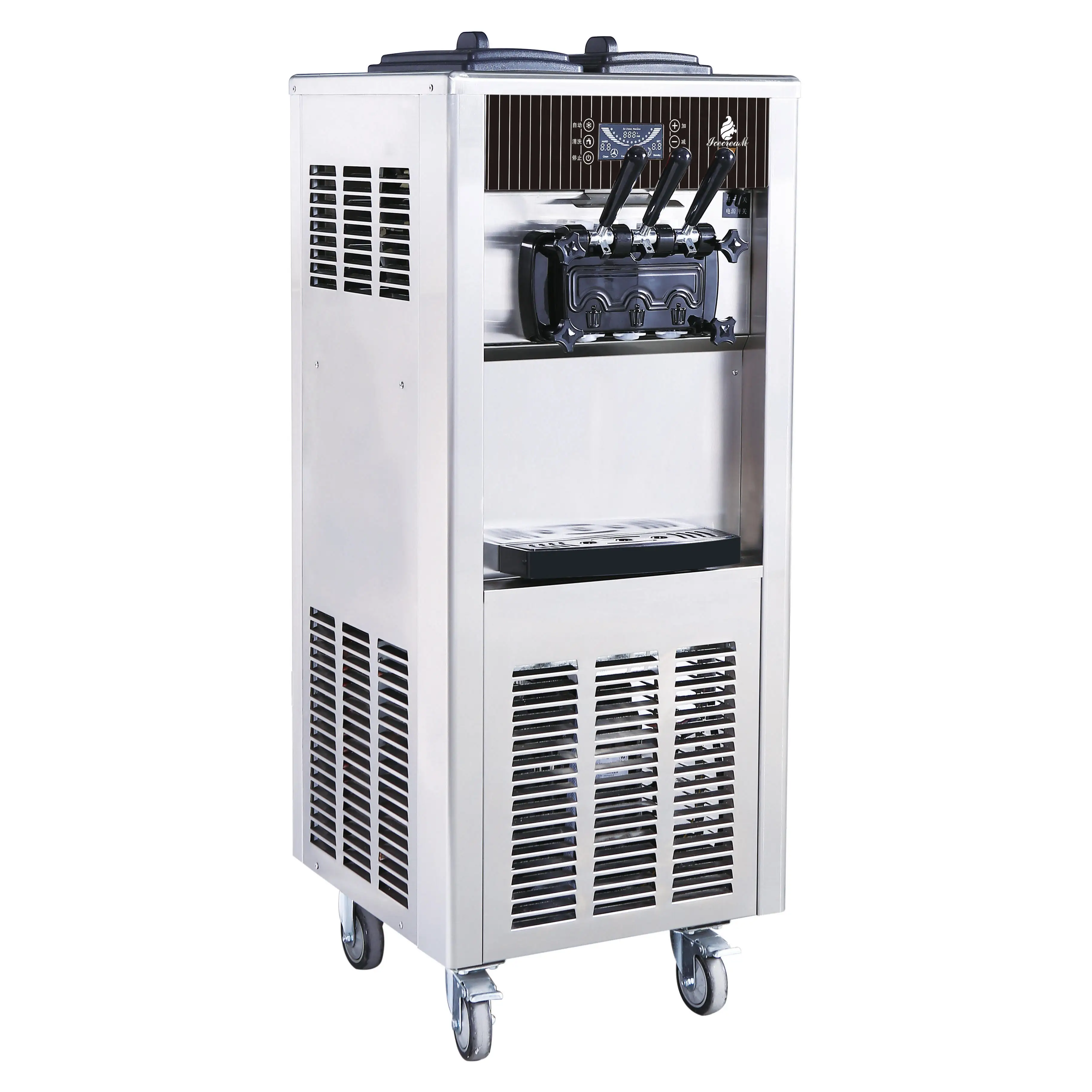 Applicable to -Commercial Ice Cream Machine Automatic 2200W 20-28L/5.3-7.4Gallon Per Hour Soft & Hard Serve Ice Cream Maker With