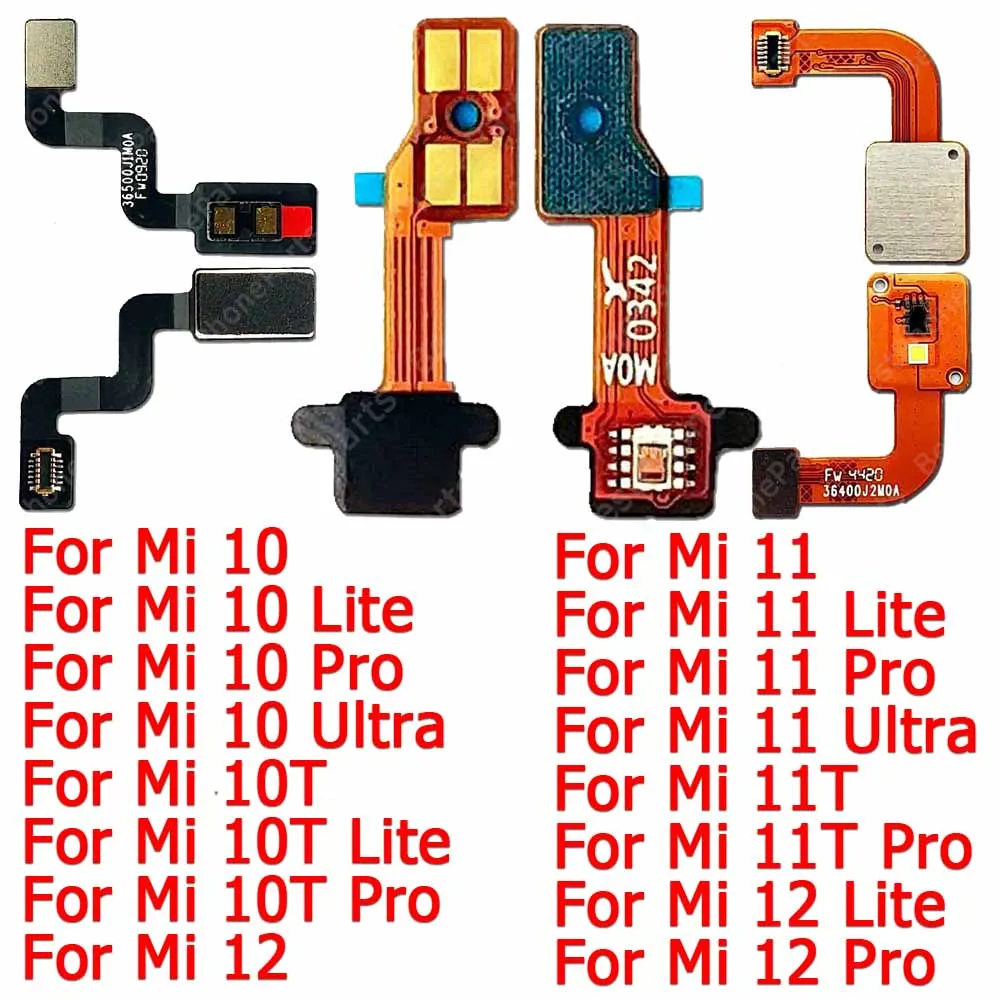 For Xiaomi Mi 11 Lite 11T 12 Pro 10 Ultra 10T 5G Spare Parts Repair FlashLight Flex Cable Replacement Distance Proximity Sensor