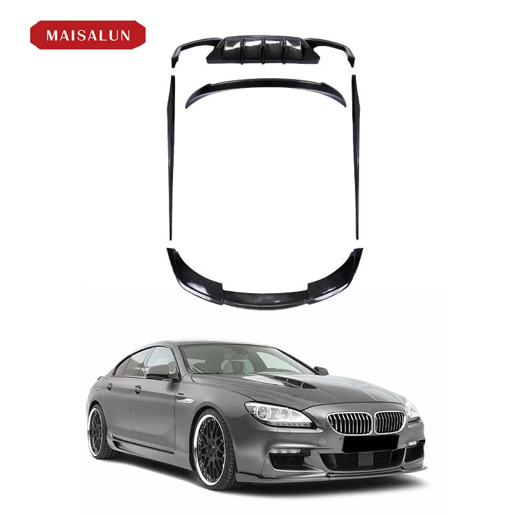 Car Accessories Carbon Fiber Kit MT Style for  6 Series F06 F12 F13 Front Lip Rear Diffuser Spoiler Side Skirts Car Part