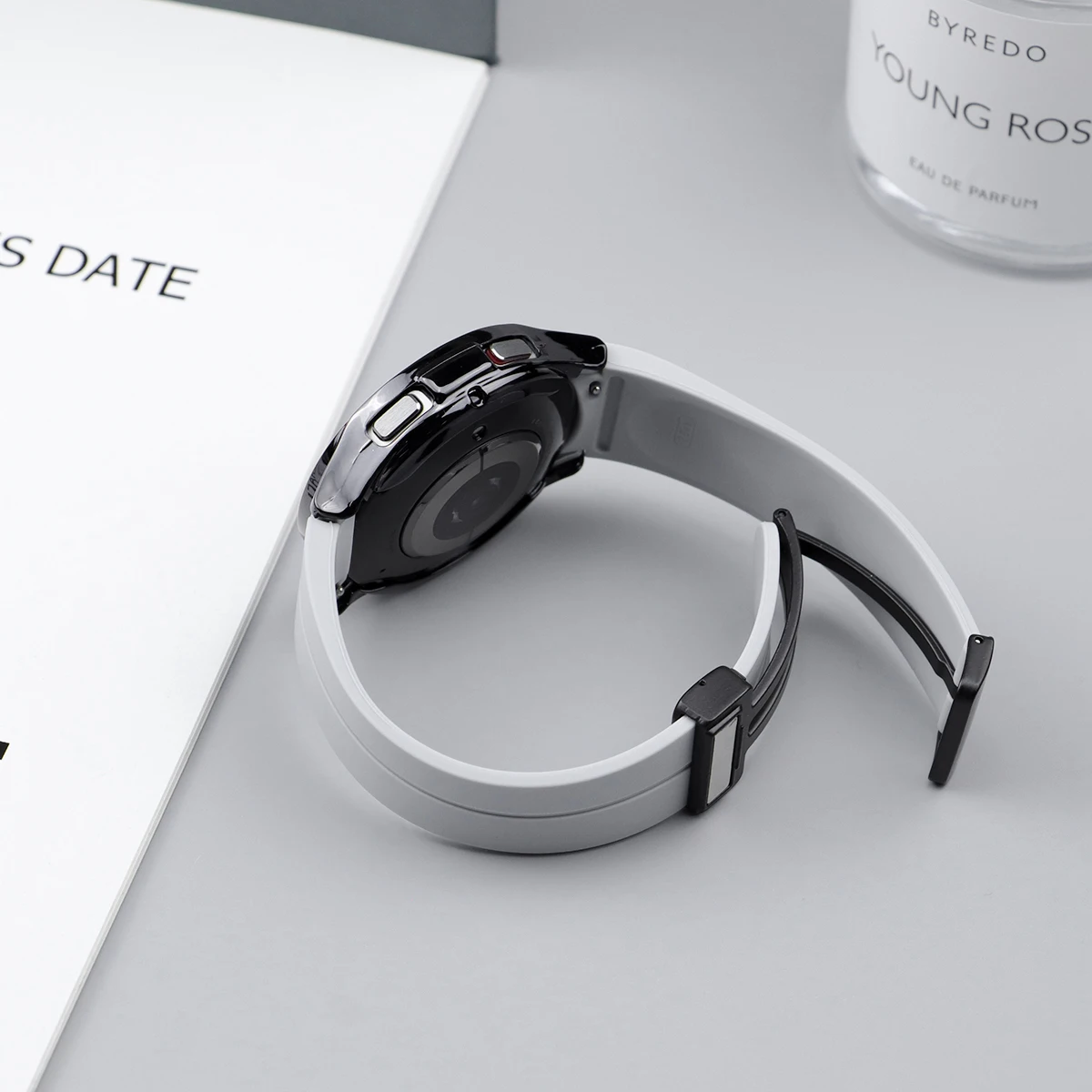 Оригинальный силиконовый ремешок и чехол для Samsung Watch 4/5/6 40 44 мм 5Pro 45 мм, ремешок с магнитной застежкой для Galaxy Watch 4 Classic 42 46 мм