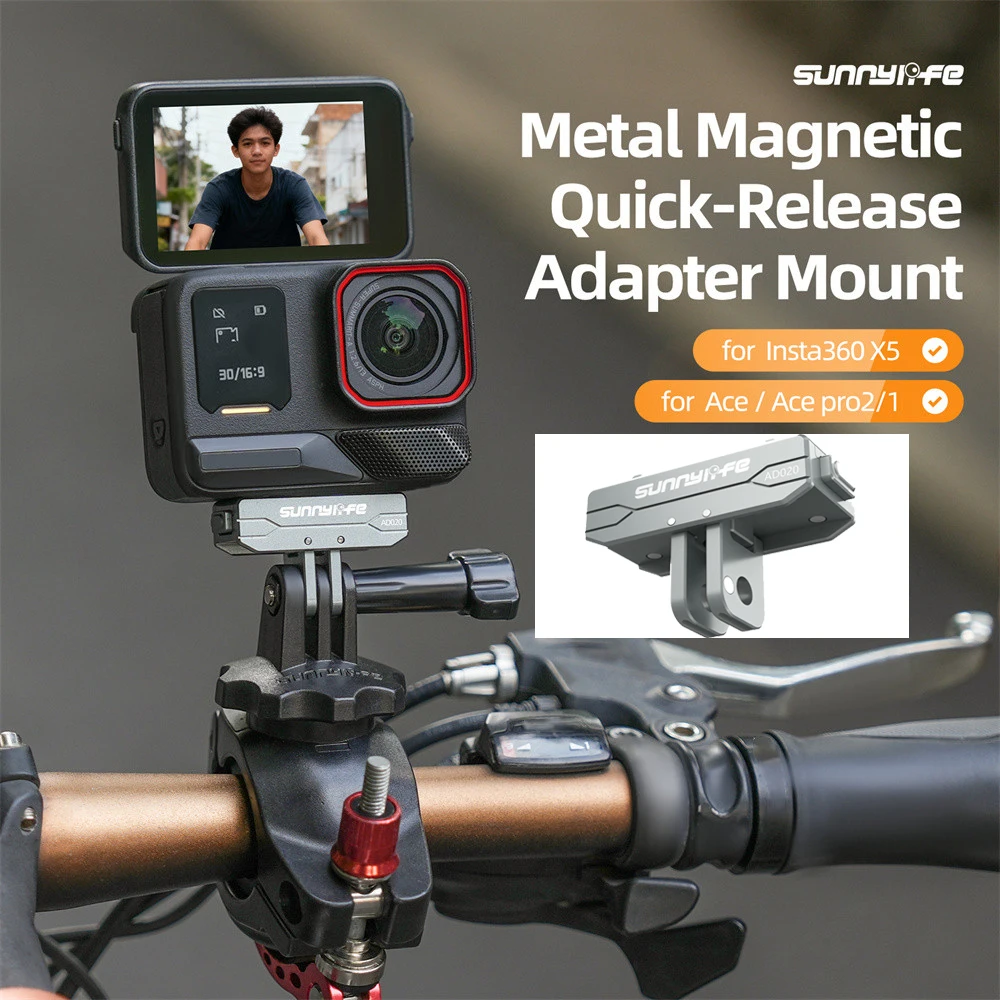 For Quick Release Magnetic Adapter for Insta360 X5/ Ace / Ace Pro2/Ace Pro1 Camera Tripod Adapter Mount Plate Protector Cover