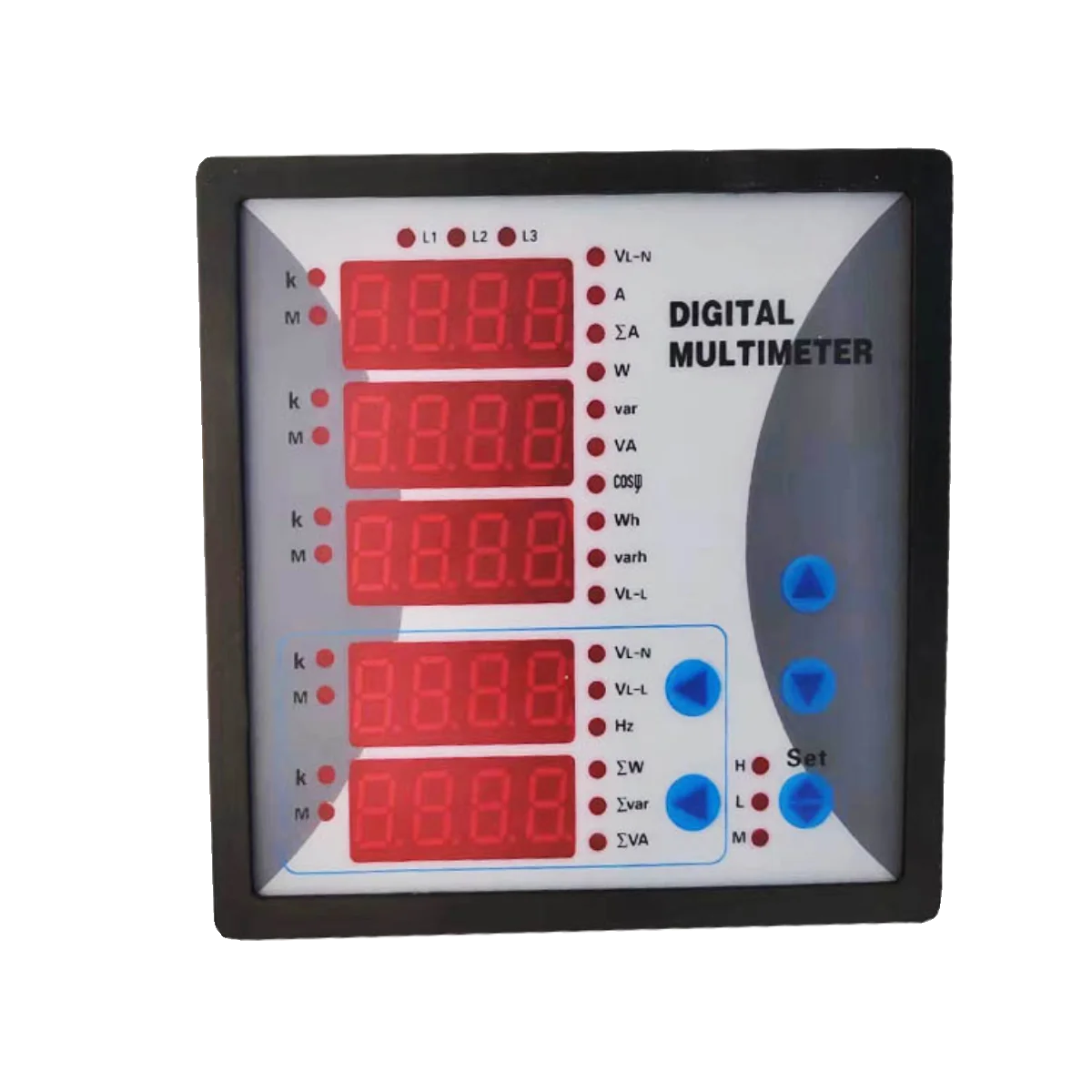 Three Phase Current Voltage Frequency Combination Instrument Digital Intelligent Power Meter Five Row Display