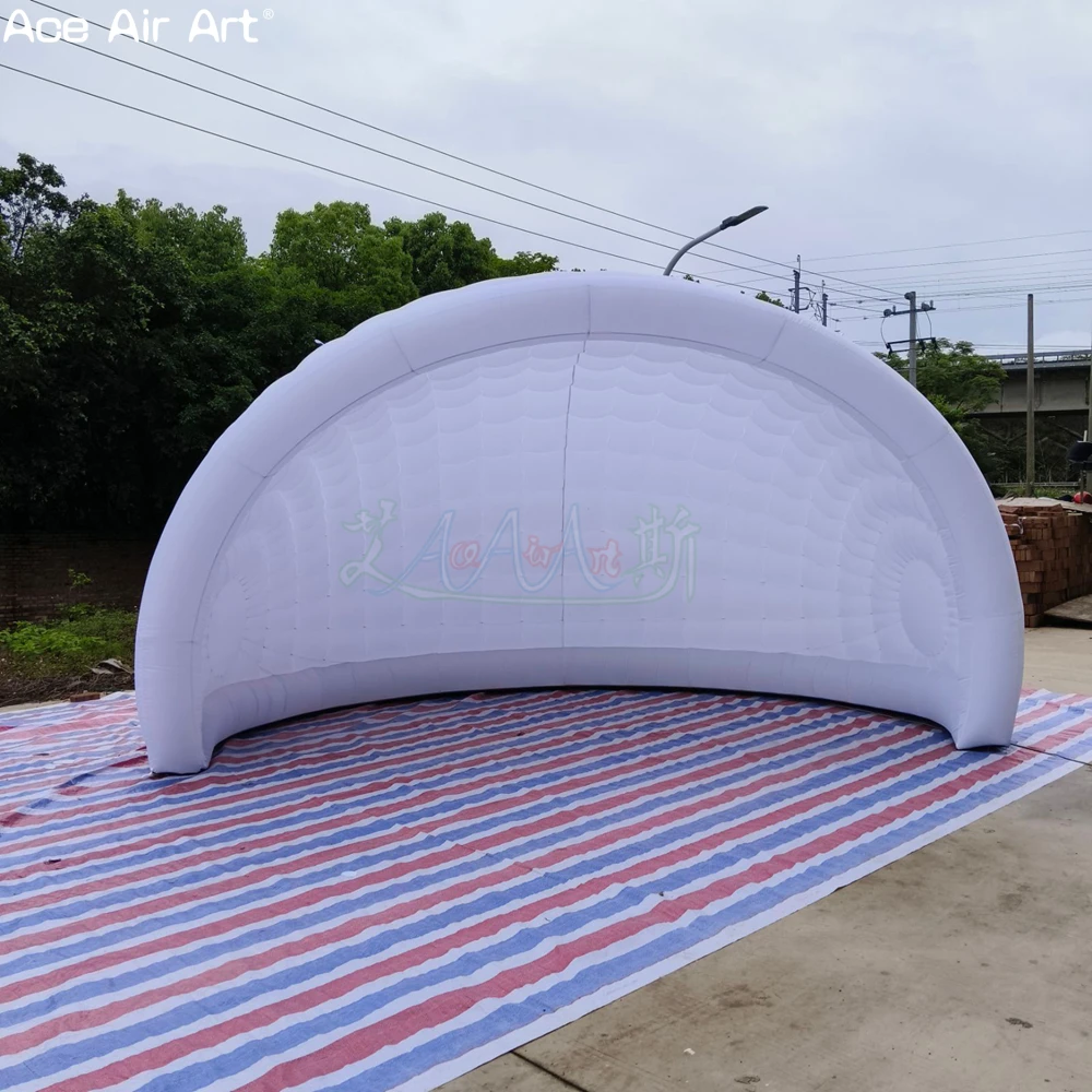 Colorful LED Inflatable Half Dome Tent, Lighted Stage Shelter for Outdoor Events and Performances