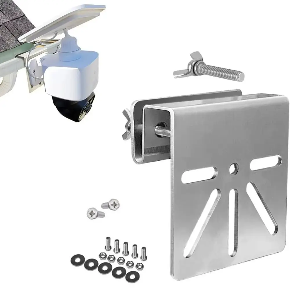 

Wall Mount Gutter Bracket Gutter Mount Channel Mount Solar Camera Holder Metal Wall Mount Bracket for Eufy SoloCam S340/Eufy E30