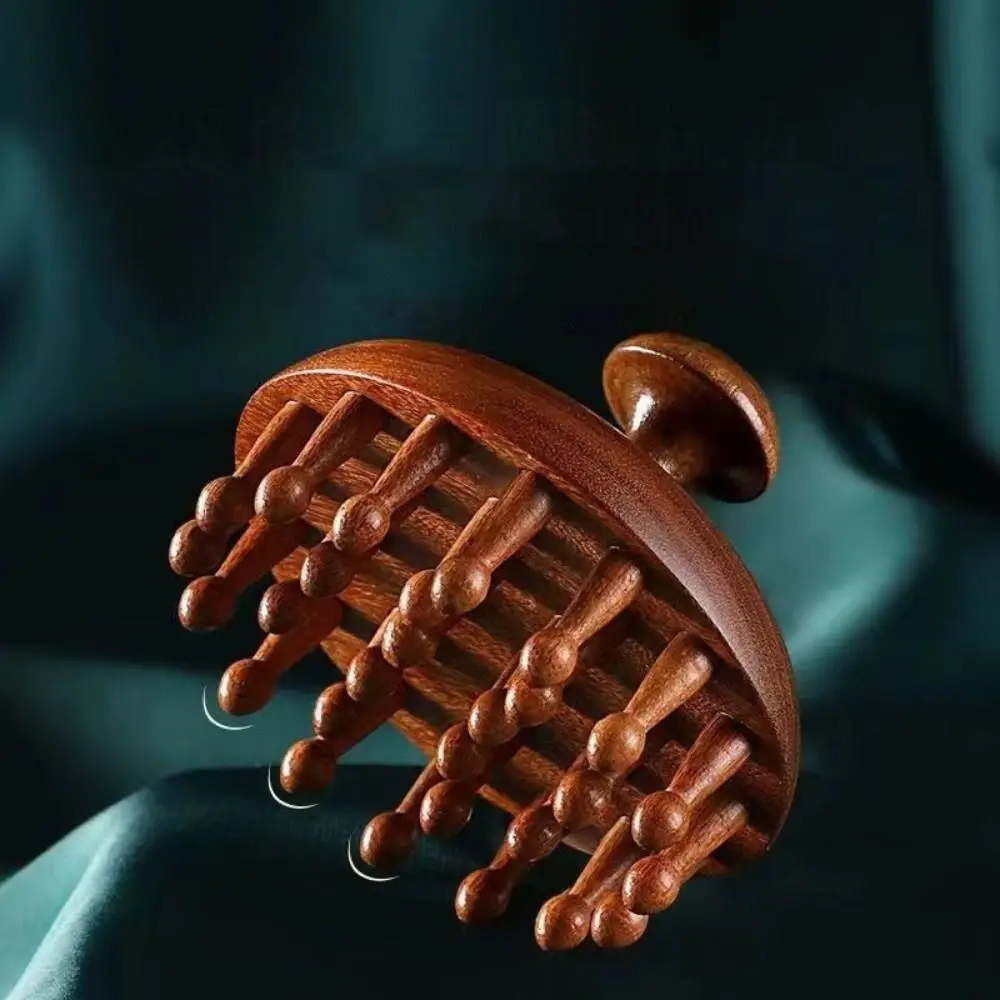

Scalp Relax Meridian Massage Comb Blood Circulation Sandalwood Sandalwood Hair Comb Smooth Hair Wooden Handle Head Massage Comb