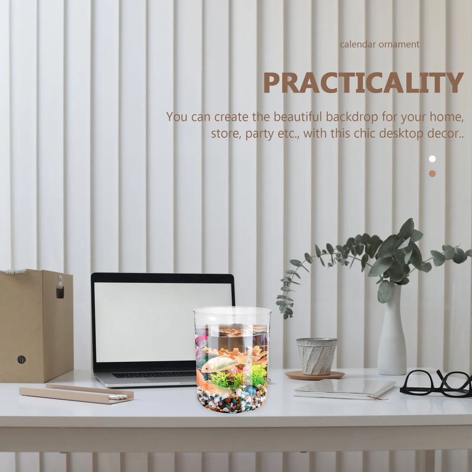 

Круглая рыба ° Прозрачное стекло для декора дома и офиса, аквариумов, террариумов, настольных ваз для растений, золотых рыбок