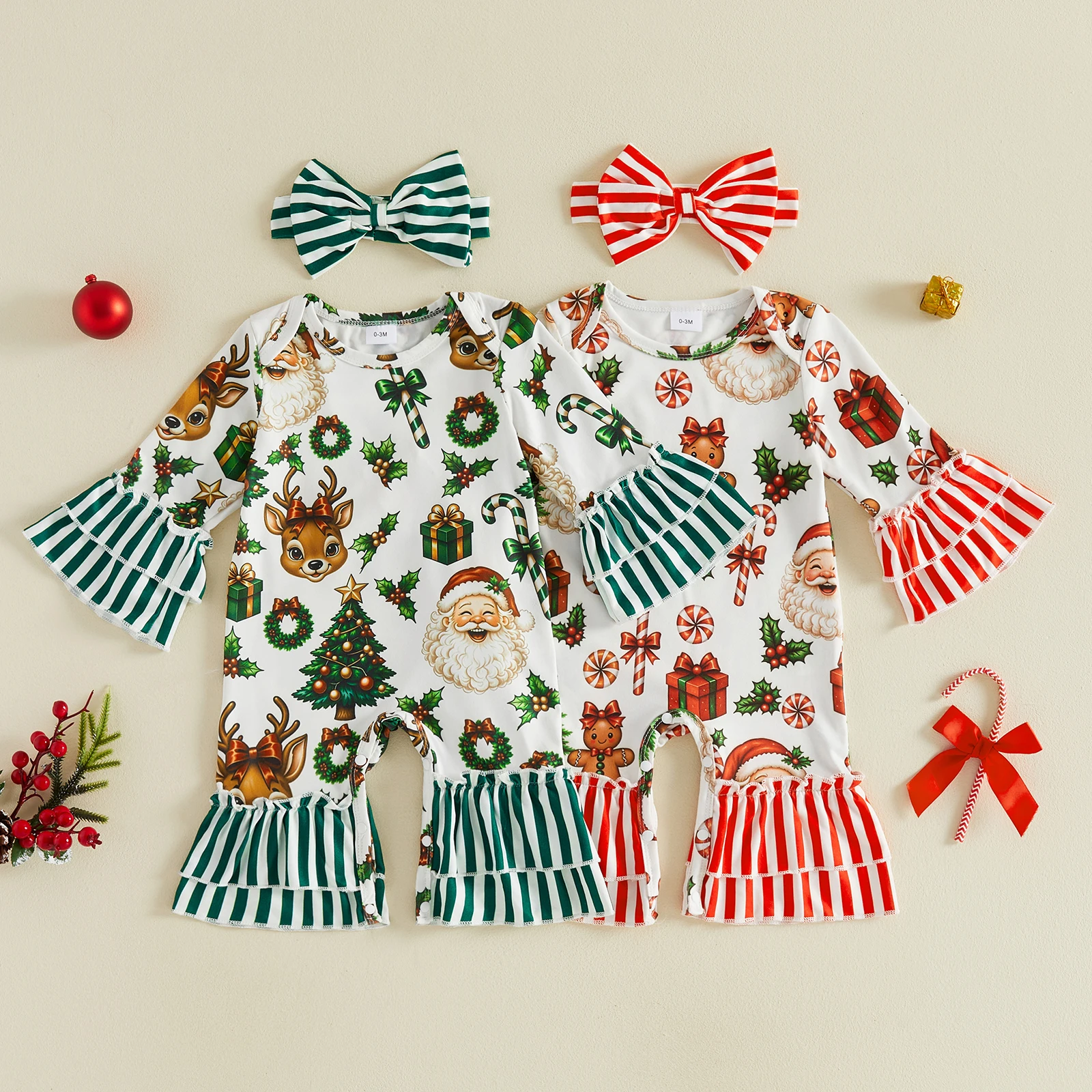 Christmas Print Baby Romper 1