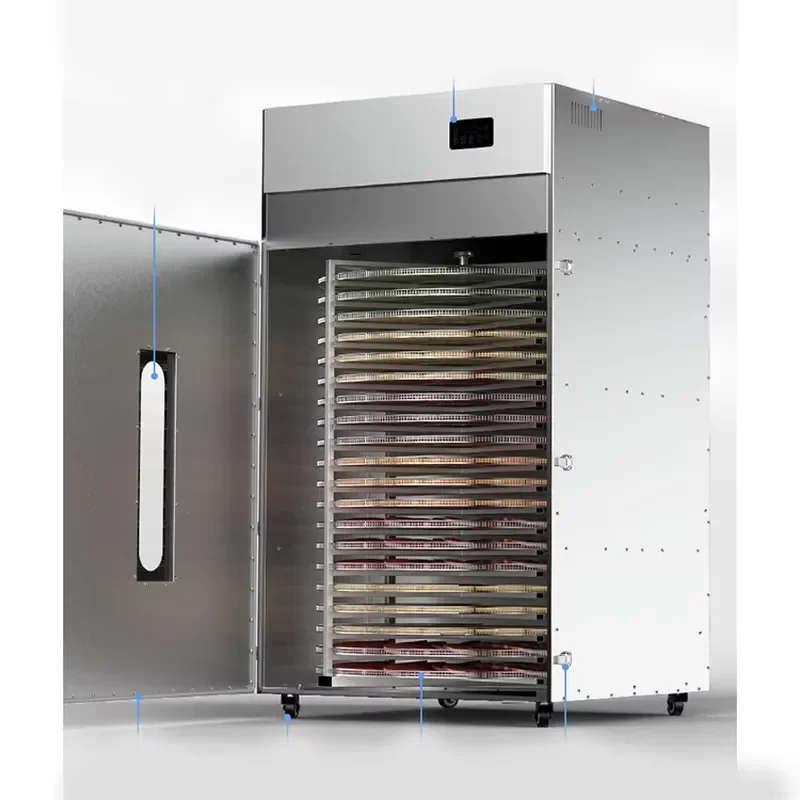 20 Tray Food Dehydrator Industrial Fruit Vegetable Dryer Machine Large Capacity Rotating Trays for Meat Herbs Commercial Use